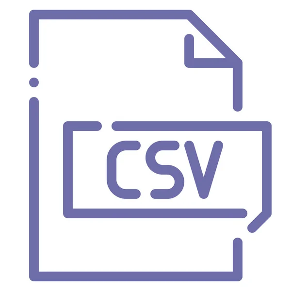 Extensión Csv Icono Del Archivo — Archivo Imágenes Vectoriales