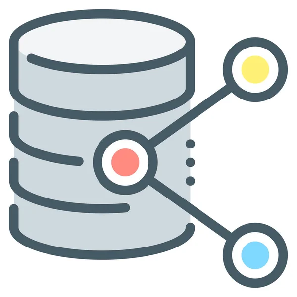 Database File Share Share Icon — Vector de stock