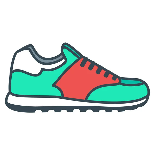 Footgear Shoes Εικονίδιο Στυλ Γεμισμένο Περίγραμμα — Διανυσματικό Αρχείο