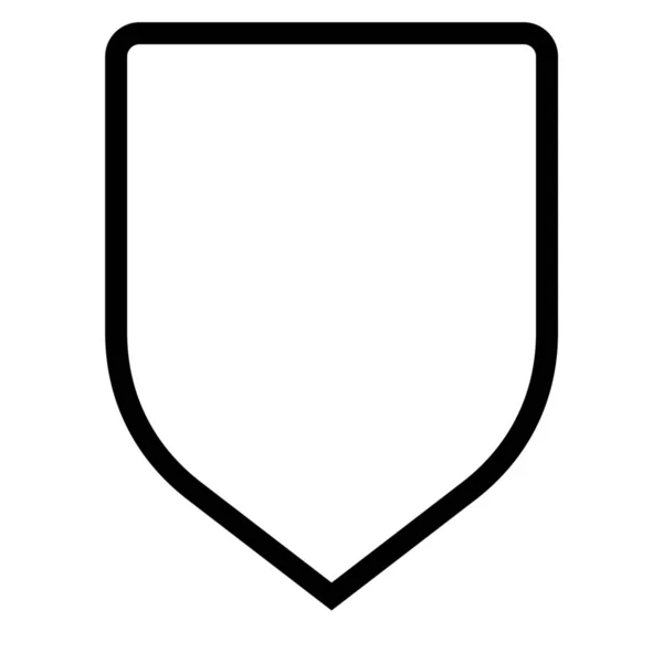 保护轮廓样式的护盾防毒图标 — 图库矢量图片