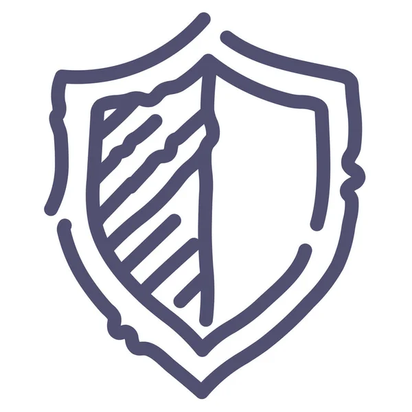 Icono Seguridad Protección Antivirus Estilo Outline — Vector de stock