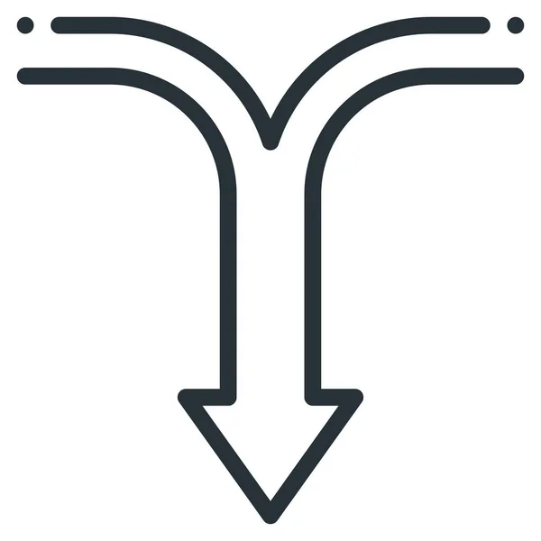 Pfeil Verbindet Merge Symbol — Stockvektor