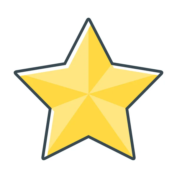 Star Badge Favorite Icon Filled Outline Style — Vector de stock