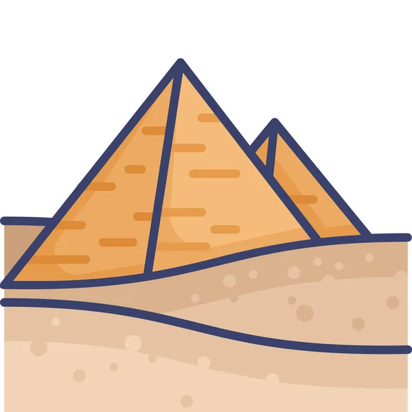 Egypt Historisch Monument Icoon — Stockvector