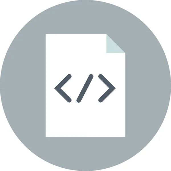 Code Document Html Icône Dans Style Plat — Image vectorielle