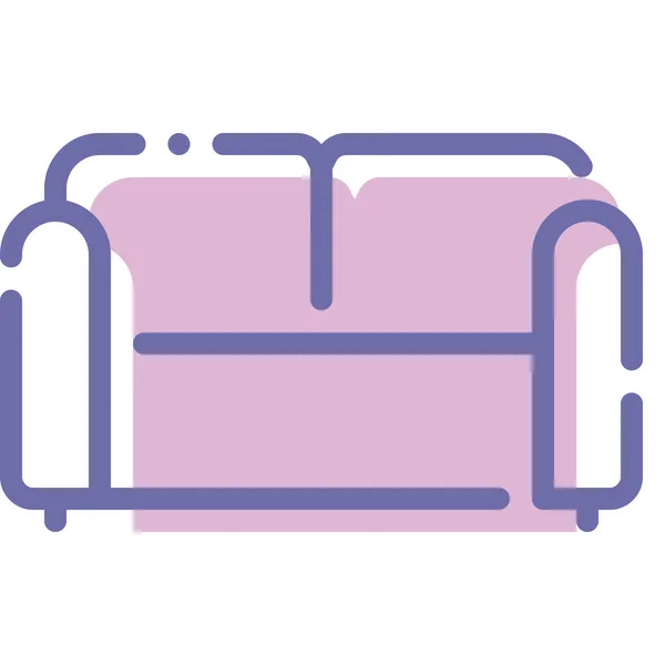 Couch Furniture Lounge Icon — Stock Vector