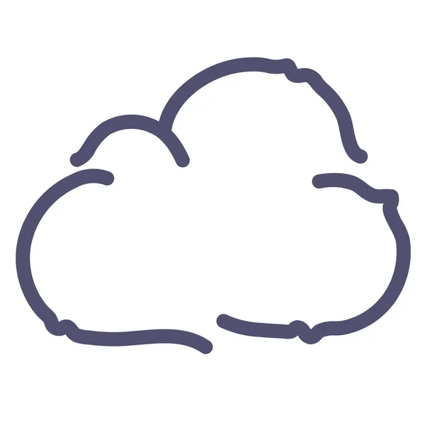 Icono Almacenamiento Datos Nube Estilo Esquema — Vector de stock