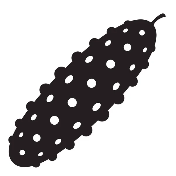 Nourriture Concombre Icône Solide Dans Style Solide — Image vectorielle