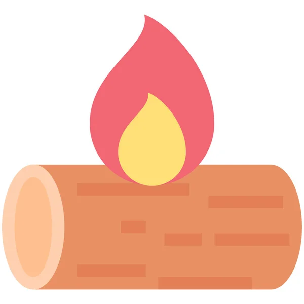 Fire Flame Heat Icon Winter Category — Stock Vector