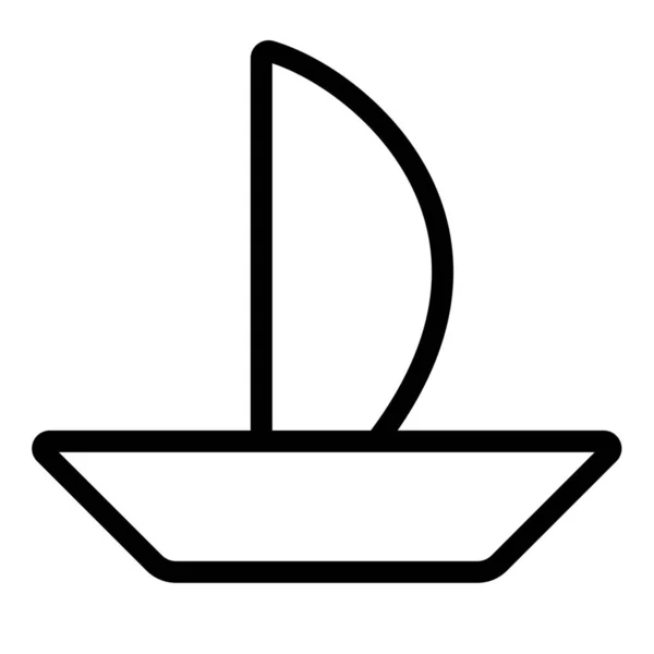 Schiff Boot Umrisssymbol Umrissstil — Stockvektor