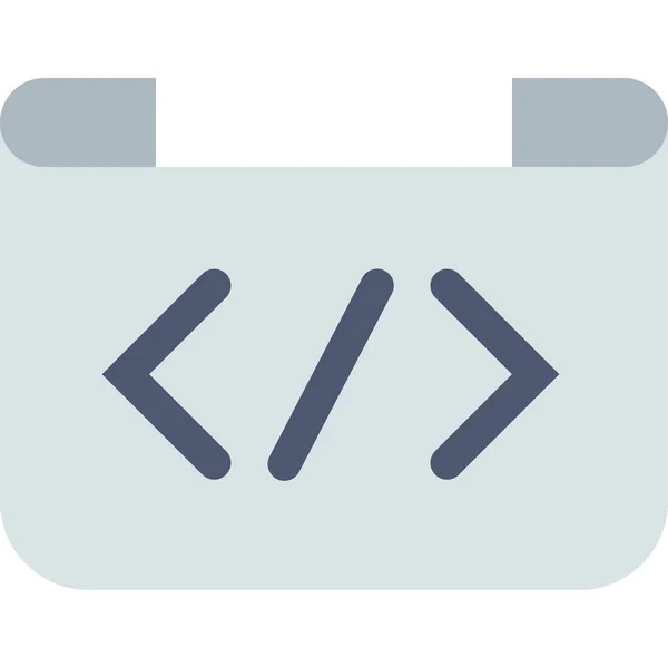 Código Html Script Icono Estilo Plano — Archivo Imágenes Vectoriales