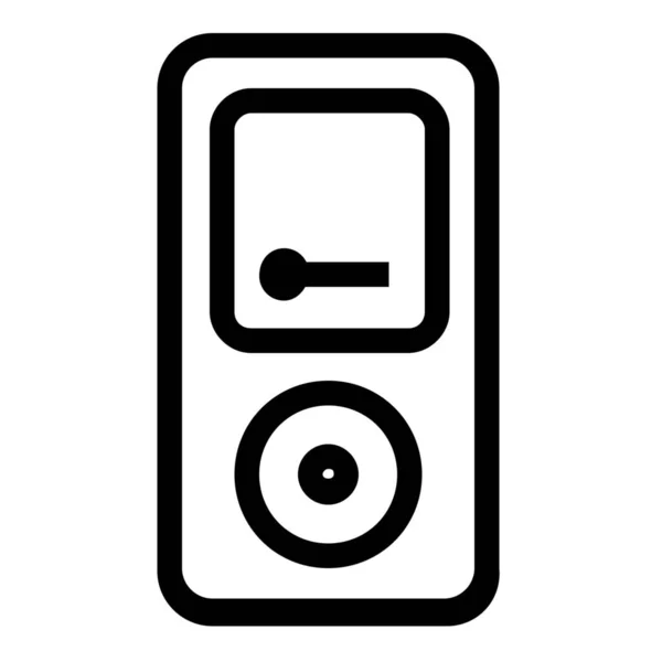 Audio Mp3 Icona Del Lettore Stile Outline — Vettoriale Stock