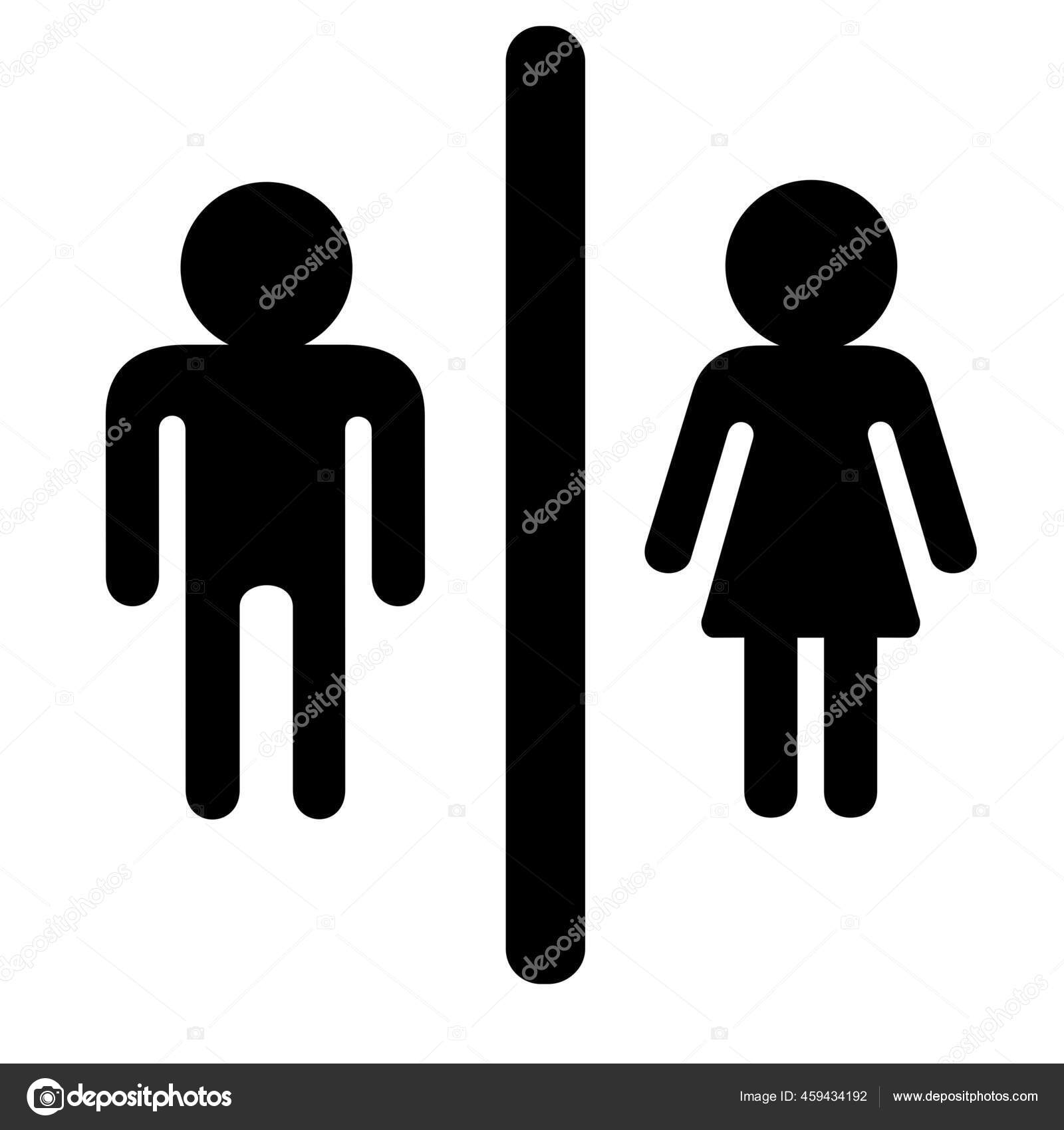 Boy Girl Toilet Icon Solid Style Stock Vector Image by ©iconfinder 459434192