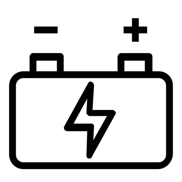 Ikona Konturu Samochodu Baterii Stylu Konturu — Wektor stockowy
