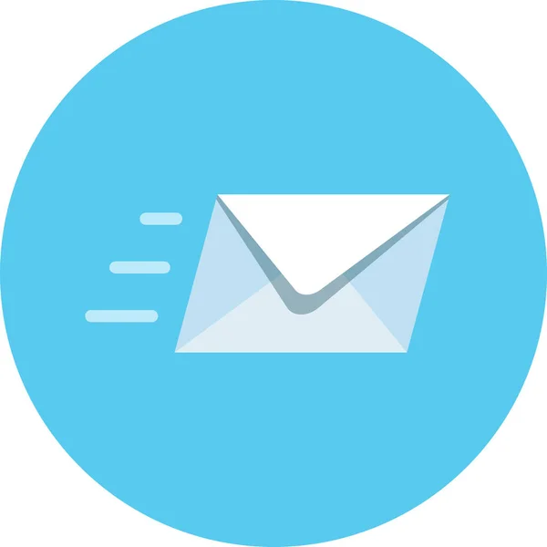 Email Mail Envoyer Icône Dans Style Flat — Image vectorielle