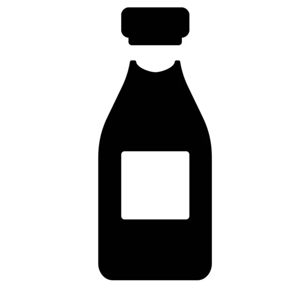 Bottle Food Wine Icon Solid Style — Stock Vector