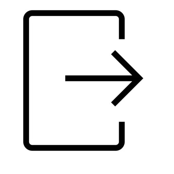 Cerrar Sesión Fuera Del Icono Salida Estilo Esquema — Archivo Imágenes Vectoriales
