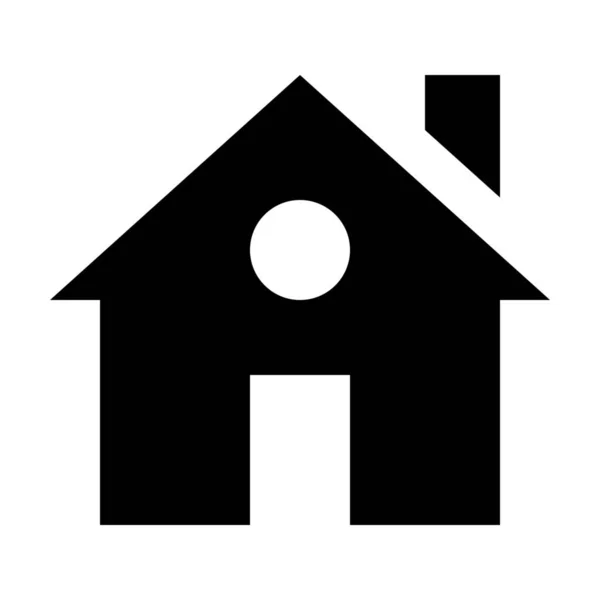 Edificio Casa Icono Casa Estilo Sólido — Vector de stock