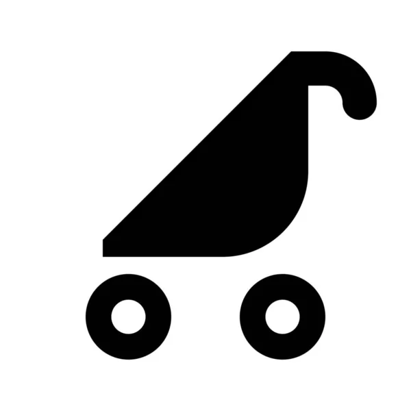 实风格的婴儿车婴儿车图标 — 图库矢量图片