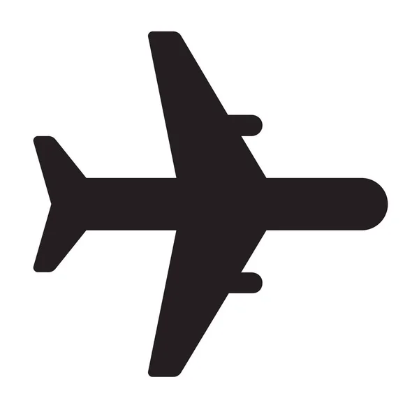 Avión Avión Pasajeros Icono Sólido Estilo Sólido — Vector de stock