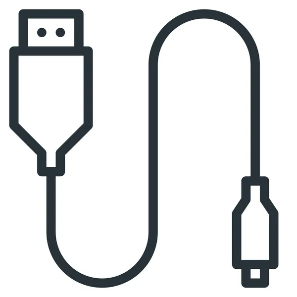 Usb Wire Elektronikus Eszközök Készülékek Ikon Elektronikus Eszközök Berendezések Kategóriában — Stock Vector