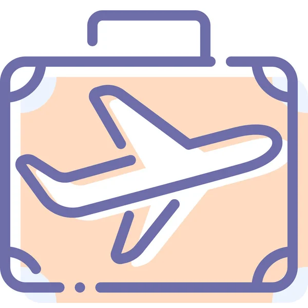 Ikona Podróży Bagażem Lotniczym — Wektor stockowy