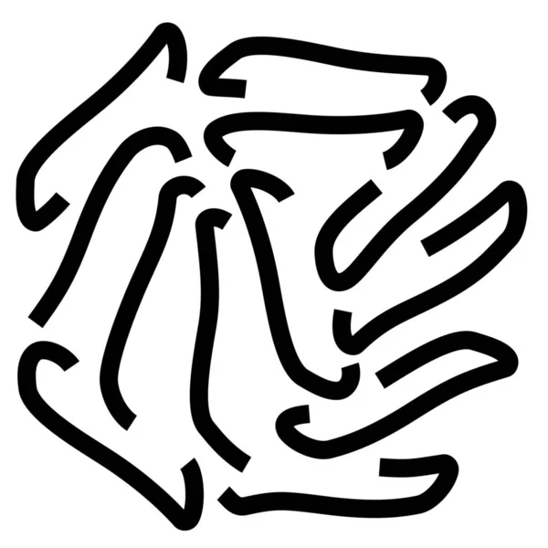 Иконка Контур Стиле Абрис — стоковый вектор
