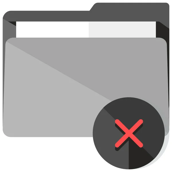 Archive Cancel Closer Icon Flat Style — Stock Vector