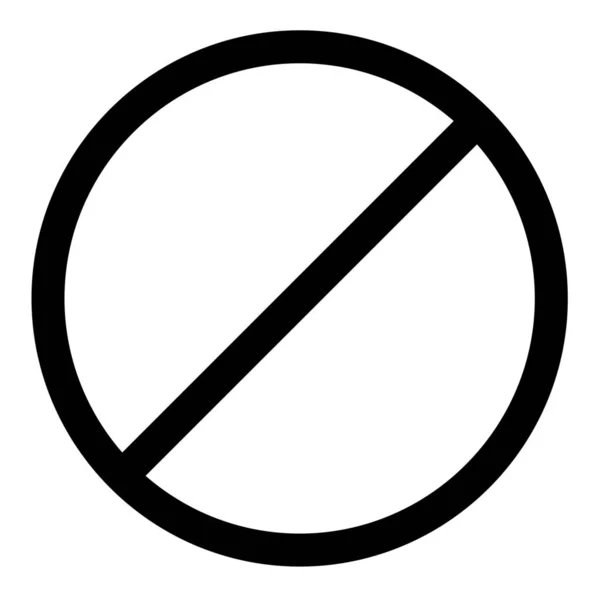 禁止取消轮廓样式中的停止图标 — 图库矢量图片