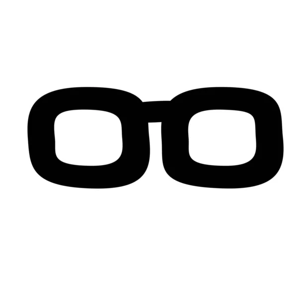 Gafas Graduadas Icono Sólido Estilo Sólido — Vector de stock