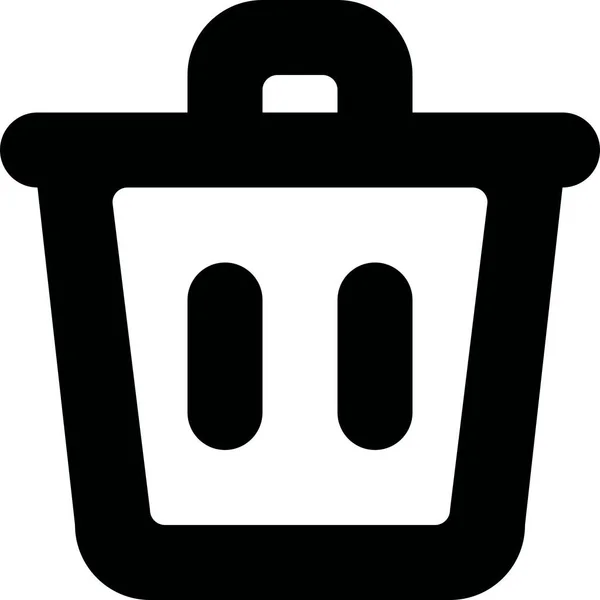 Recycle Bin Trash Icon Outline Style — Stock Vector