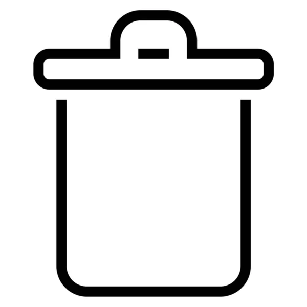 Sampah Recycle Ikon Bin Outline Dalam Gaya Outline - Stok Vektor