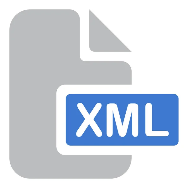 ファイル拡張子 Xml Icon Solid Style — ストックベクタ
