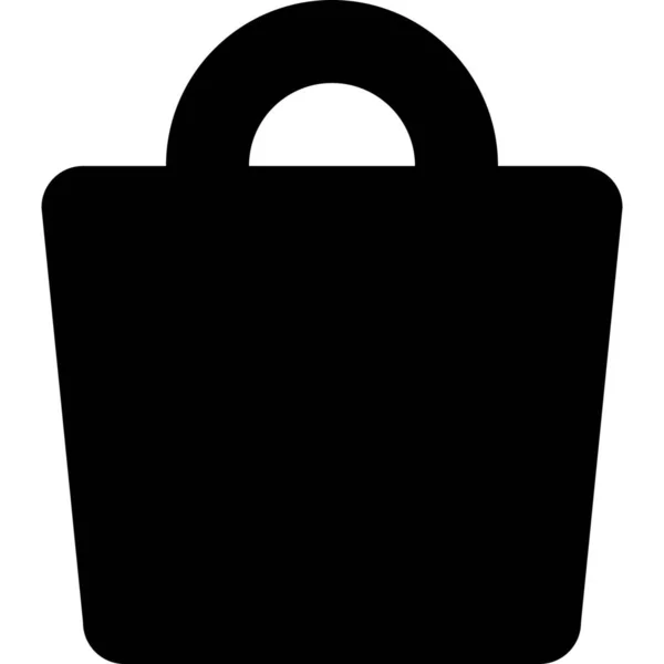 Κατάστημα Τσάντα Ψώνια Εικονίδιο Στερεό Στυλ — Διανυσματικό Αρχείο