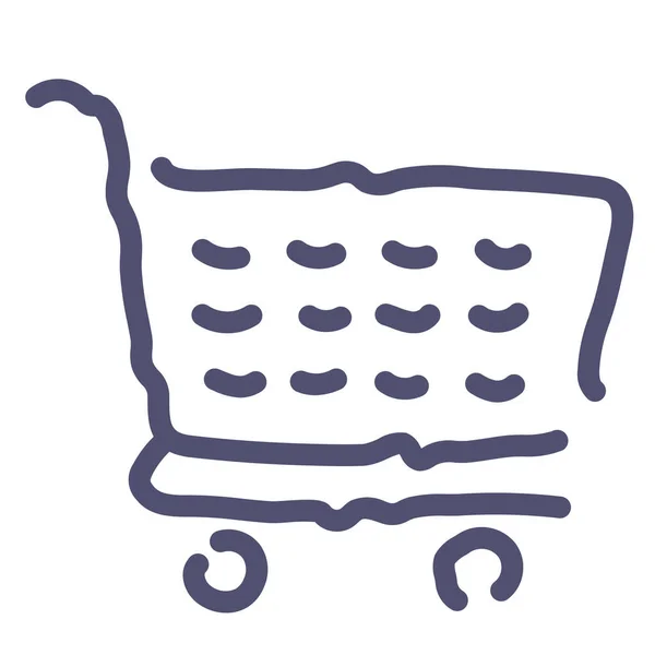 Mand Shopping Outline Icoon Outline Stijl — Stockvector