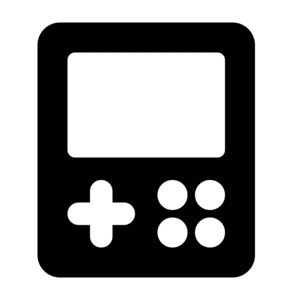Baby Videogame Solid Icoon Solid Stijl — Stockvector