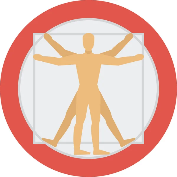 Education Man Science Icon Flat Style — Stock Vector