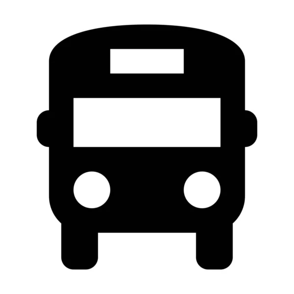 Autobus Passenger Transport Icon Solid Style — Stock Vector