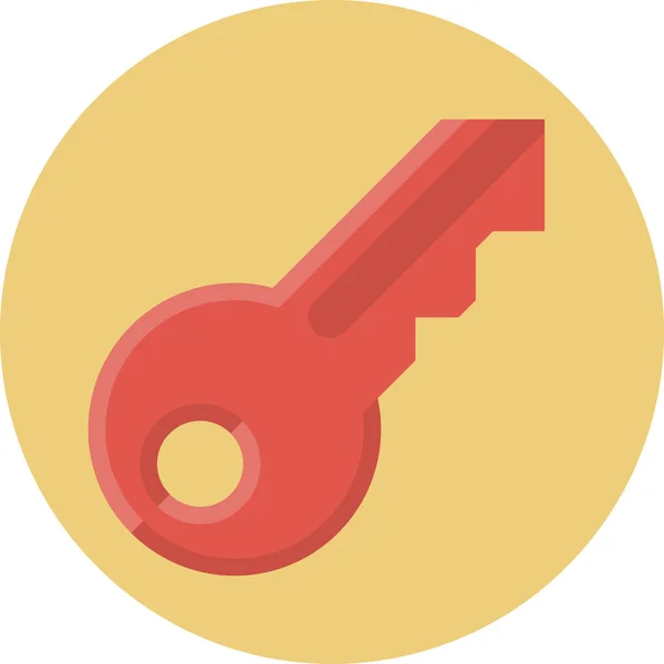 Κλειδί Ανοικτή Κλειδαριά Εικονίδιο Πρόσβασης Επίπεδο Στυλ — Διανυσματικό Αρχείο