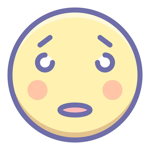 Emoji Flat Удивил Иконкой Категории Аватаров — стоковый вектор