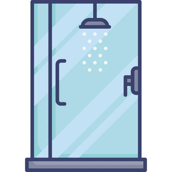 Ícone Decoração Cabine Banheiro — Vetor de Stock
