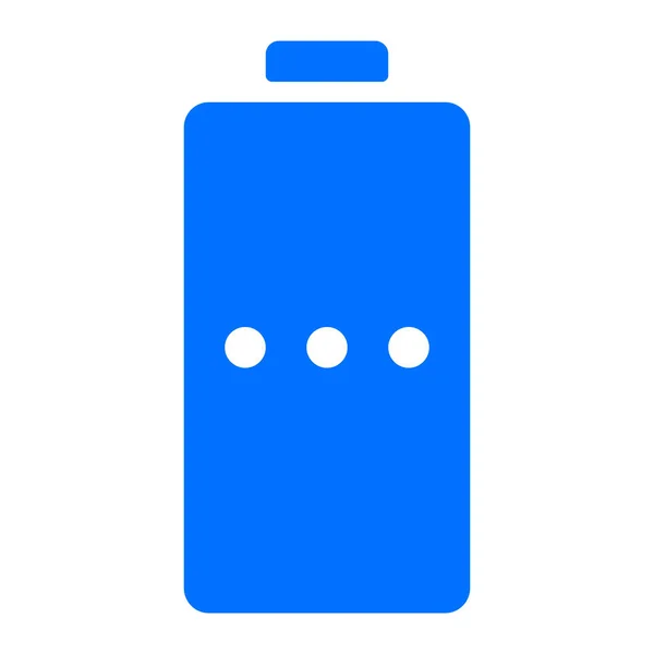 Battery Energy Options Icon Solid Style — Stockový vektor