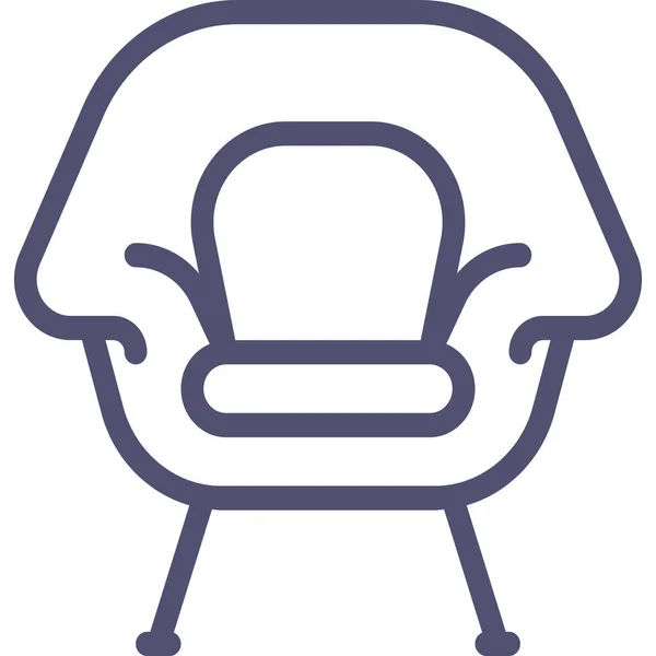 Cadeira Poltrona Ícone Mobiliário Estilo Esboço —  Vetores de Stock