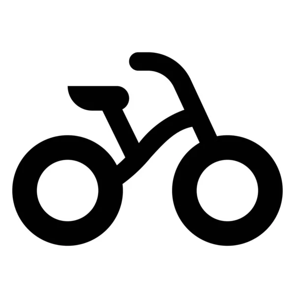 Icono Bicicleta Equilibrio Bebé Estilo Sólido — Archivo Imágenes Vectoriales