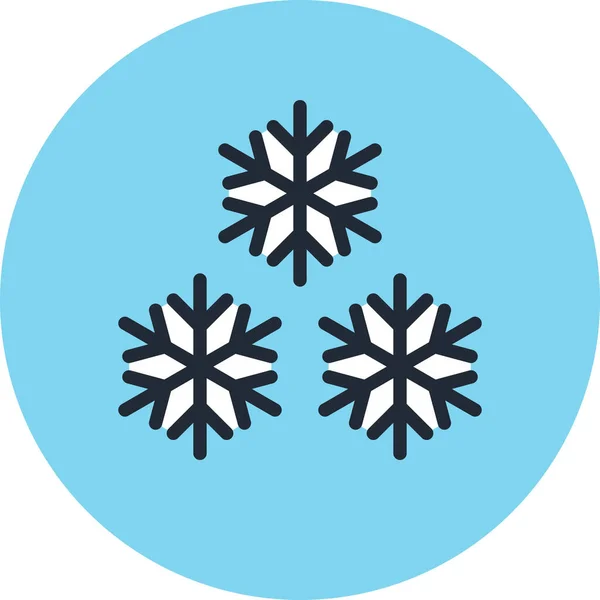 Frost Icono Nieve Congelada Estilo Contorno Lleno — Vector de stock