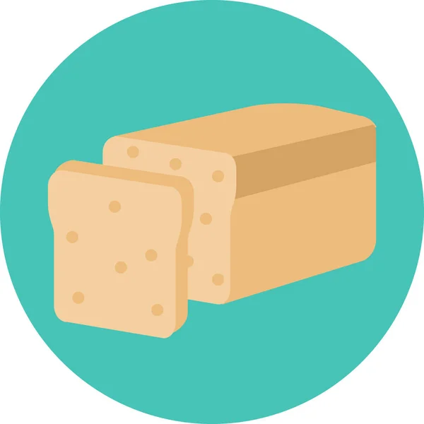 Хлібні Продукти Пекарні Ікони Стилі Flat — стоковий вектор