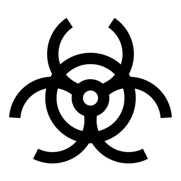 Biohazard Solid Arrows Icon Solid Style — Stockový vektor