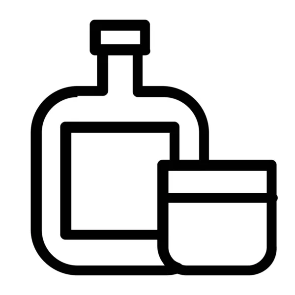 Icono Bebida Botella Alcohol Estilo Esquema — Vector de stock