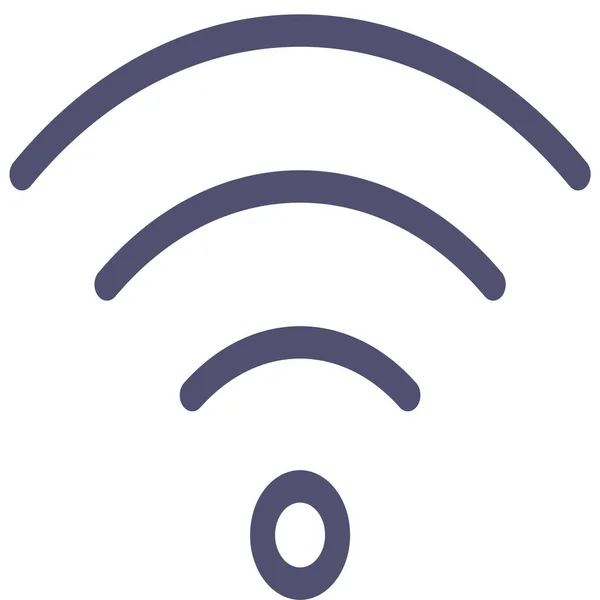 Wifi Symbol Für Verbindungssignale Outline Stil — Stockvektor