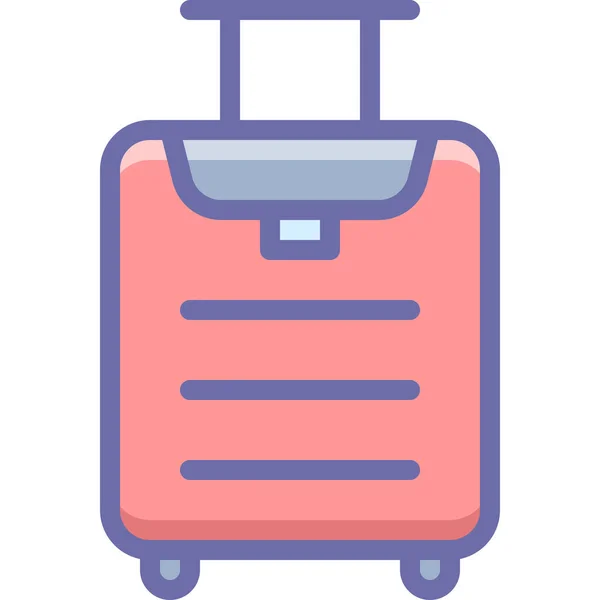 Ikone Der Gepäckreise Stil Ausgefüllter Umrisse — Stockvektor